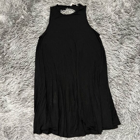 American Eagle Black Shift Dress Open Back Size Small - Picture 1 of 8